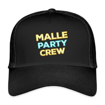 Malle Party Crew - Trucker Cap - Schwarz/Schwarz - Vorne
