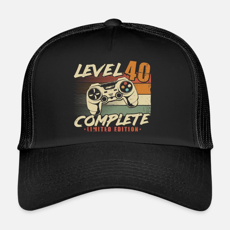 40e anniversaire Niveau 40 Complet 40 ans Casquette trucker 