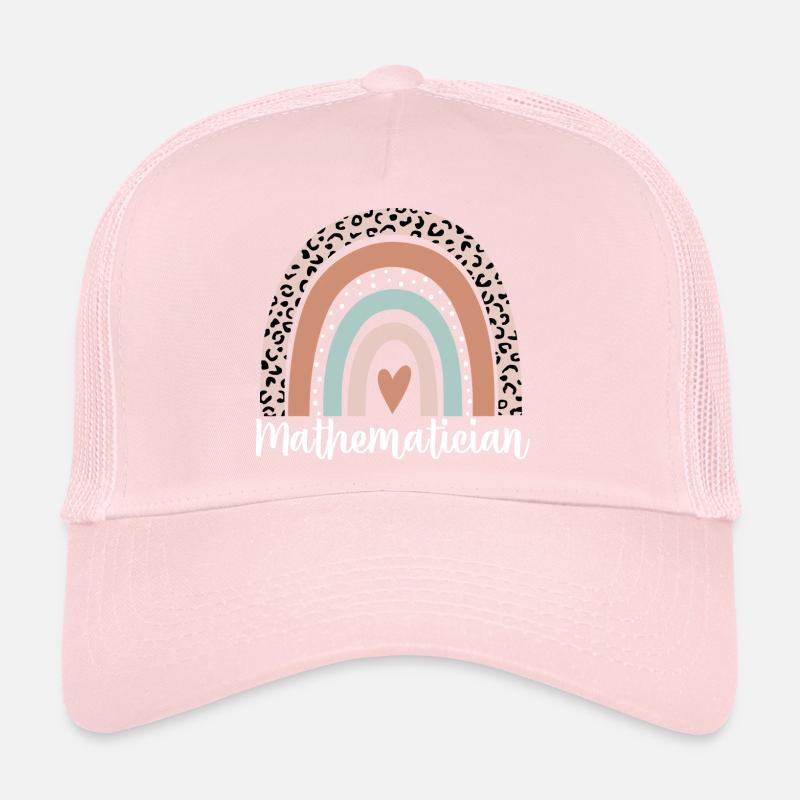 Mathematician Rainbow Leopard Funny Mathematician Trucker Cap