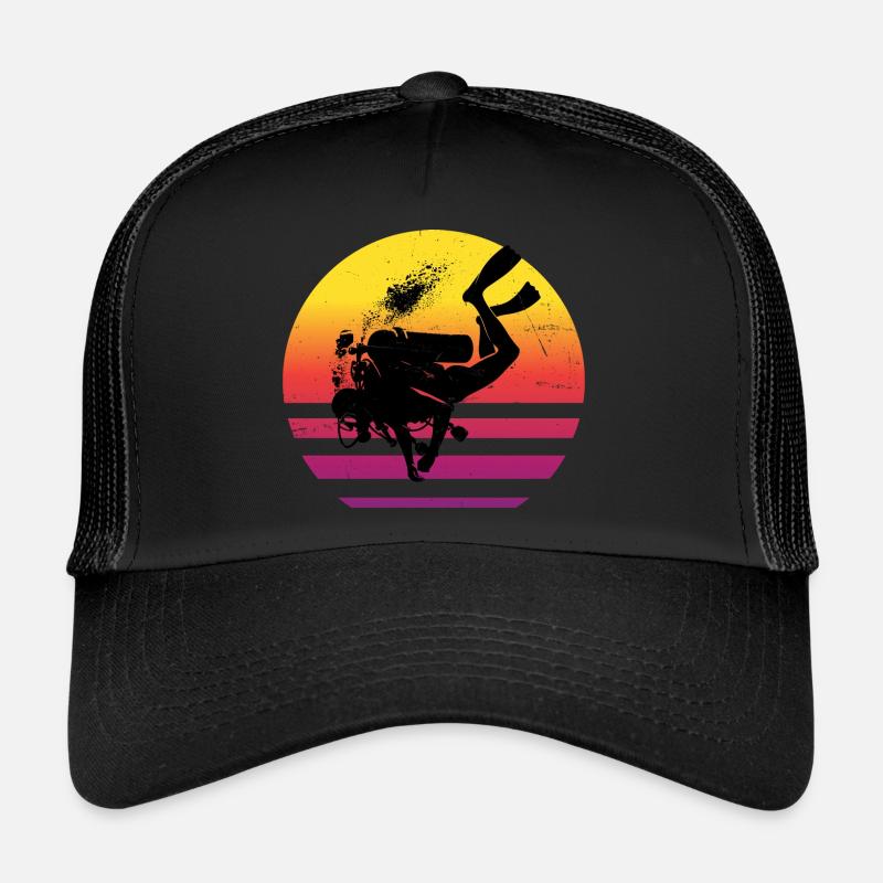 Scuba Diver Free Dive Scuba Taucher Diver Trucker Cap