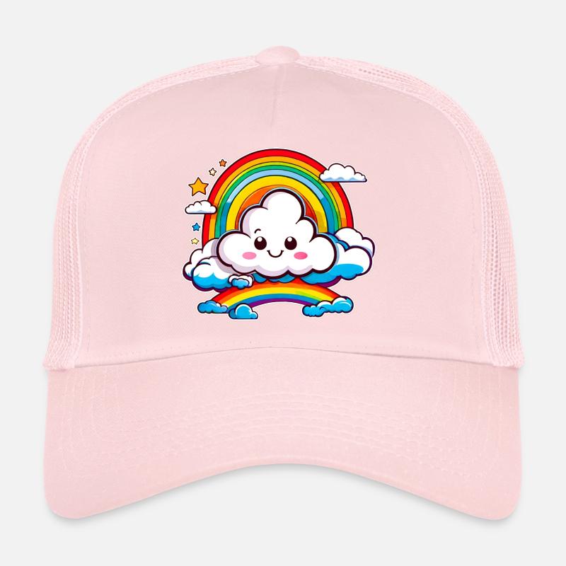 Cute cloud with rainbow Trucker Cap