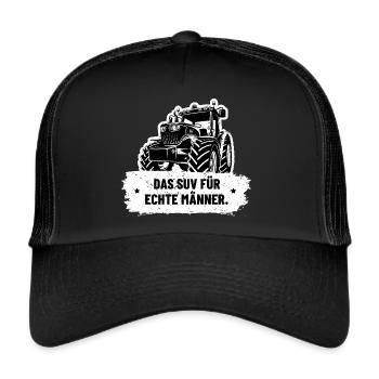 Landwirt SUV Landmaschine Traktoren - Trucker Cap - Schwarz/Schwarz - Vorne