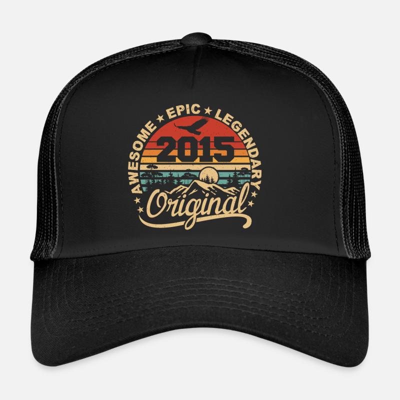 Original 2015 Cadeau Anniversaire 2015 Rétro 2015 Casquette trucker 