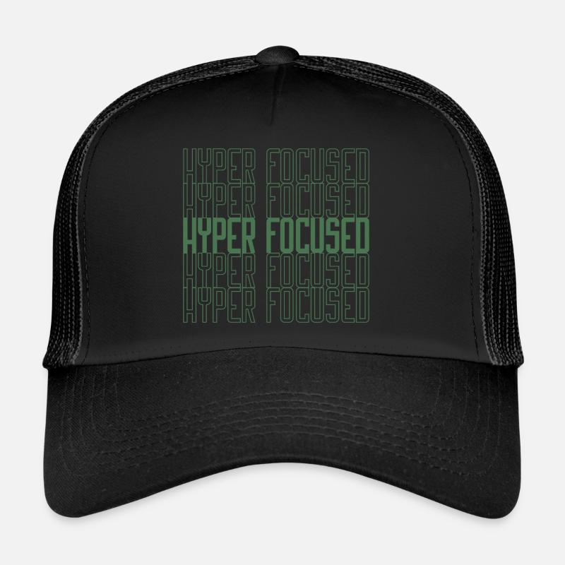 Hyperfocalisé en vert Casquette trucker