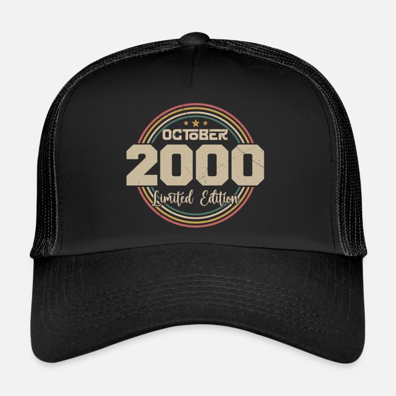 Né en octobre 2000 Retro Anniversaire Octobre 2000 Casquette trucker 