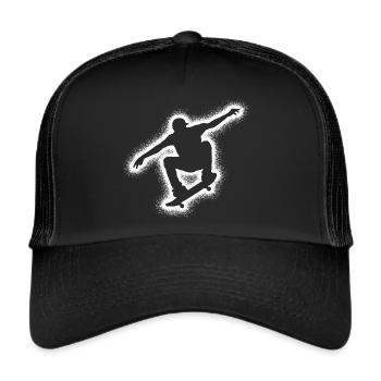 Skating Skater Skateboarder Men's Skateboard - Trucker Cap - black/black - Front