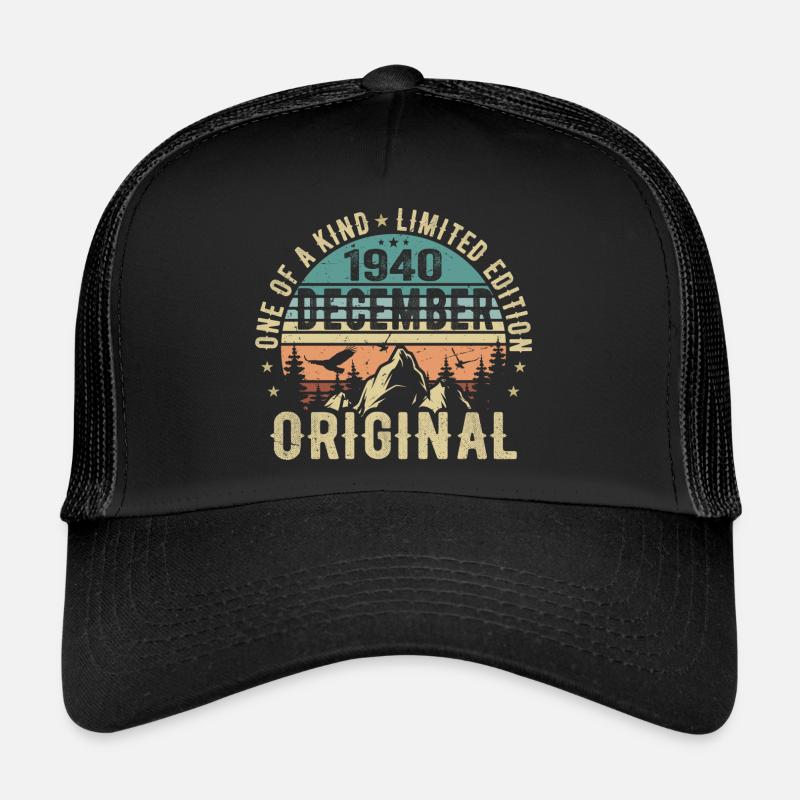 Legends Birthday December 1940 Born Gift Trucker Cap