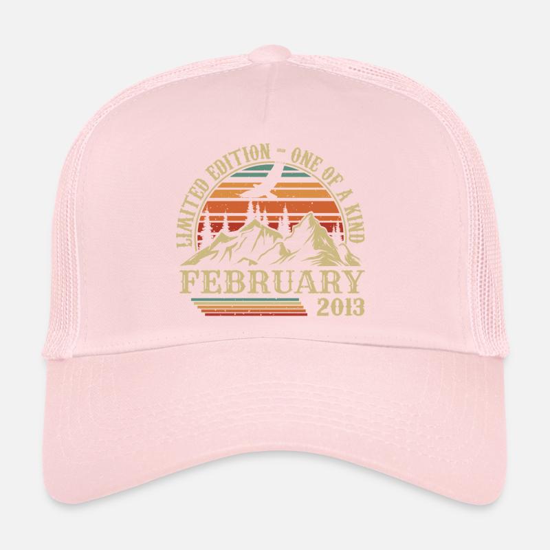 Février 2013 Rétro Né en Février 2013 Anniversaire Casquette trucker 
