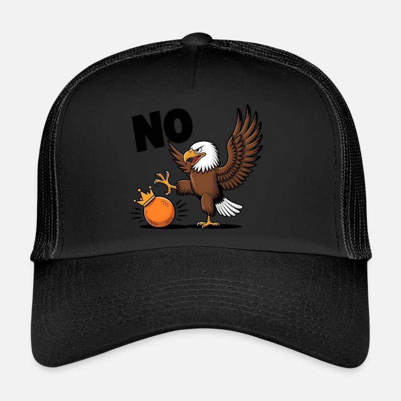 No Kings In America Eagle Orange Trucker Cap