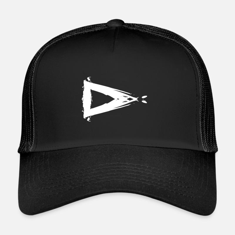 Triangle design brush shape math white Trucker Cap