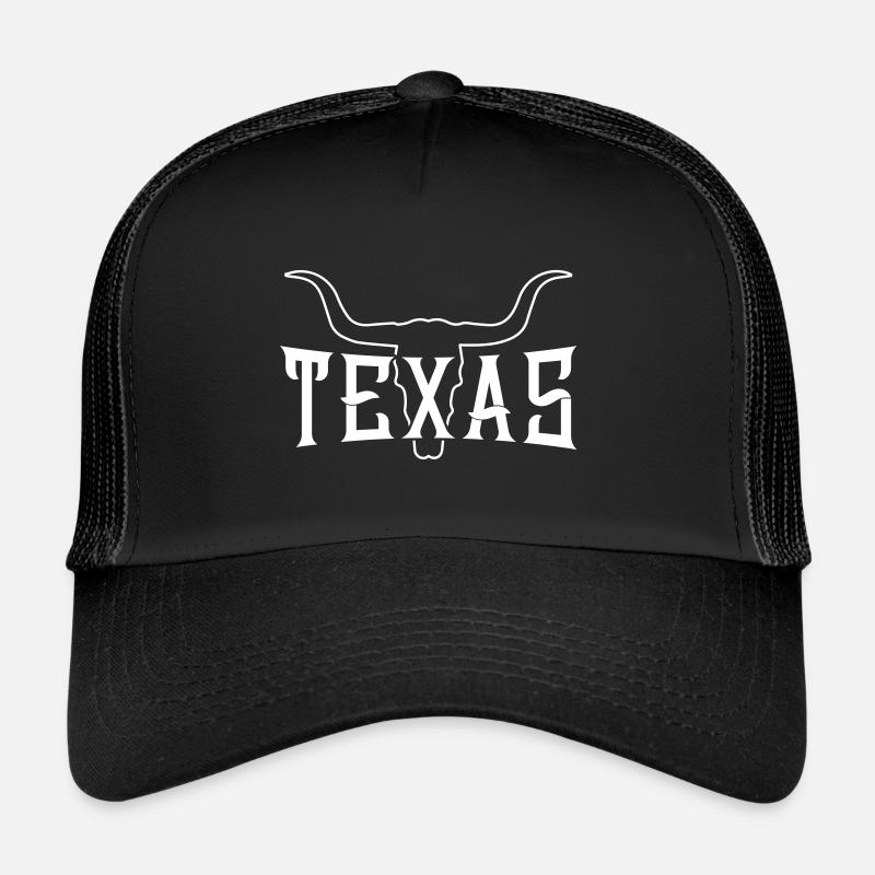 texas bull skeleton symbol Trucker Cap