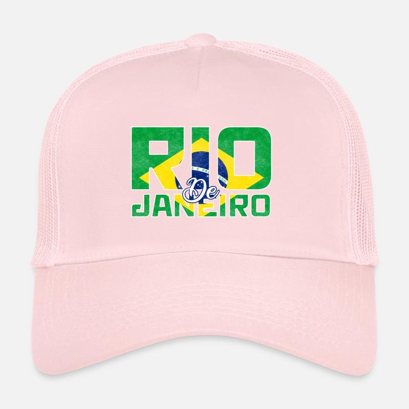 Rio de Janeiro Brazil Flag Trucker Cap