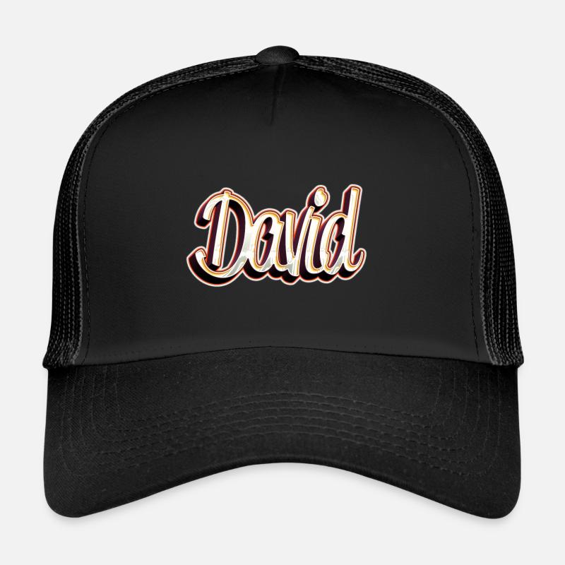 David Vorname Name Graffiti Design Trucker Cap