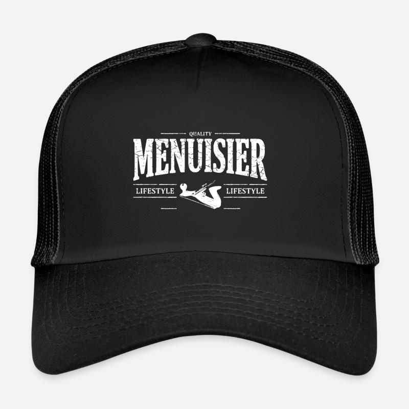 Menuisier - Casquette trucker  - noir/noir