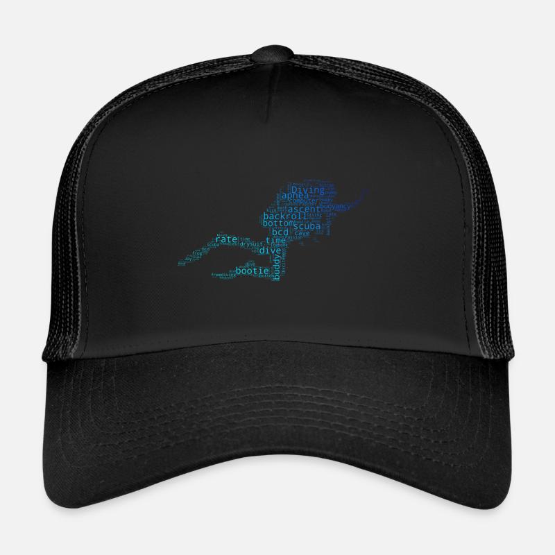 Men's Free Dive Diver Scuba Diver Diving Trucker Cap