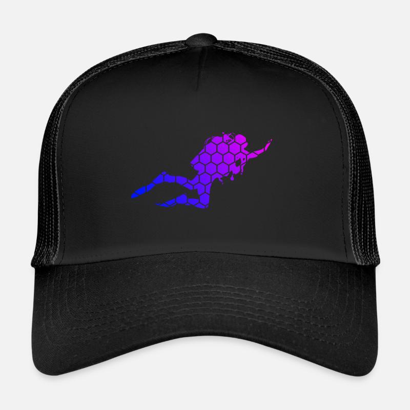 Free Dive Diver Diving Diving Divers Trucker Cap