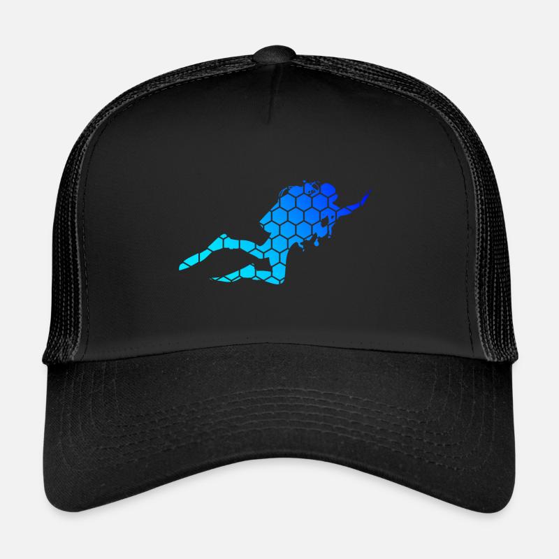 Plongeur plongeur Plongeurs plongée sous-marine Plongée sous-marine Casquette trucker 