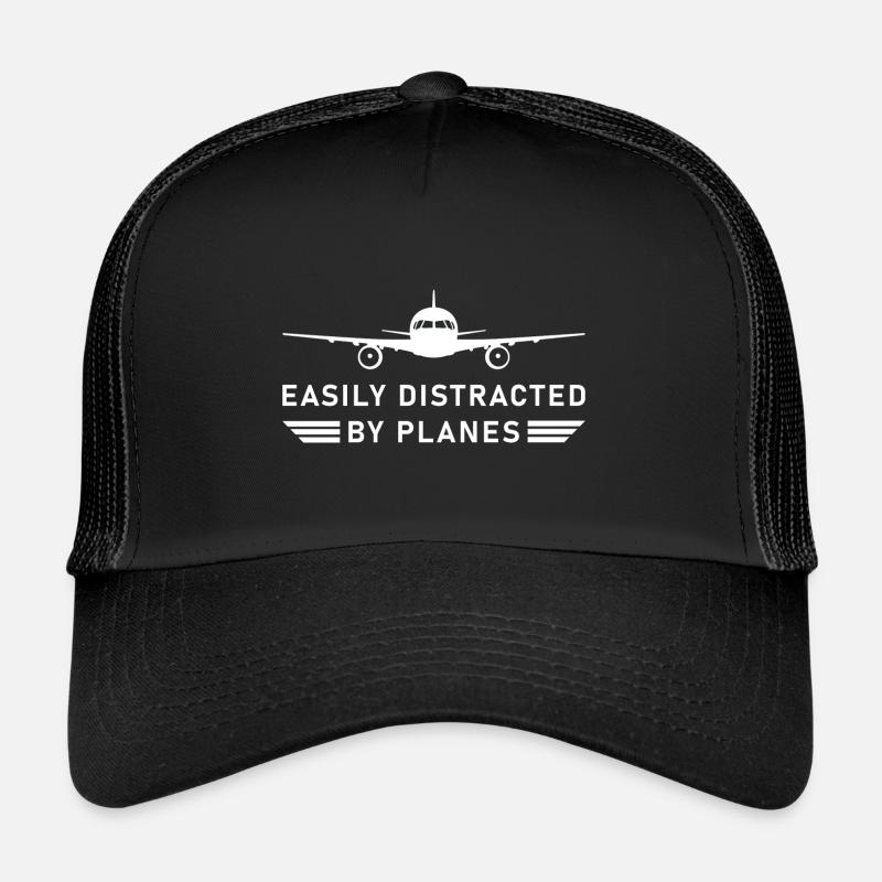 Easily Distracted By Airplanes Airplane Pilot Casquette trucker 