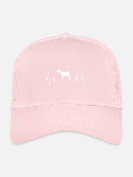 Goat Heartbeat Goat Goat Goat Breeding - Trucker Cap - pale pink - Front