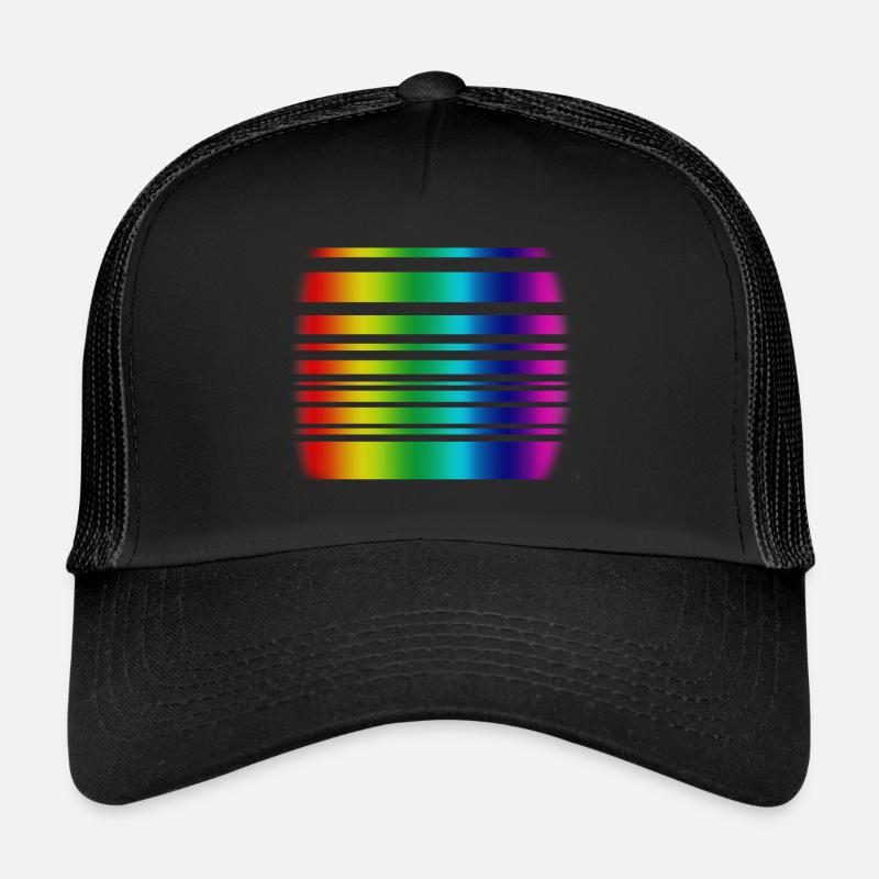 arc en ciel - Casquette trucker  - noir/noir