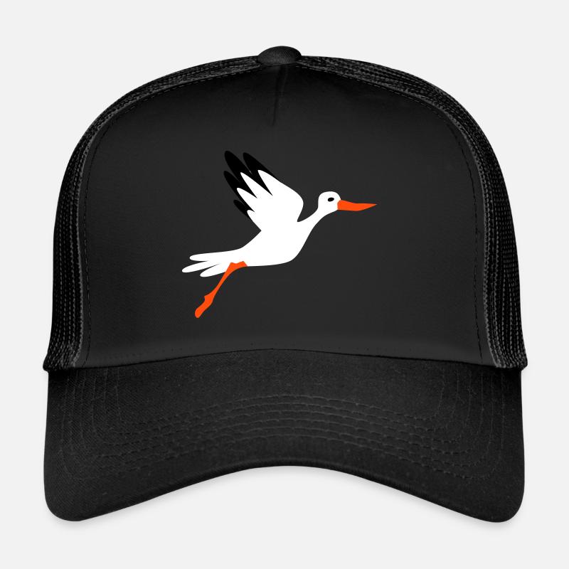 cigogne - Casquette trucker  - noir/noir