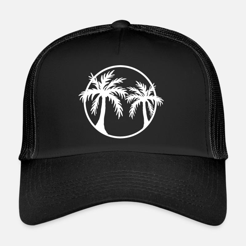 Palm trees - Trucker Cap - black/black