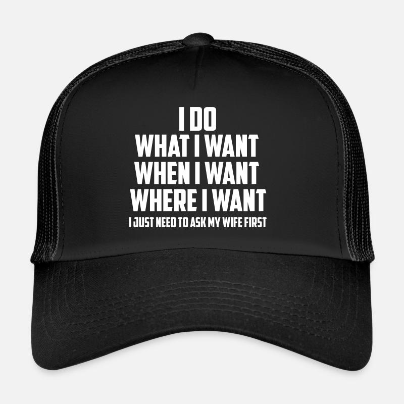 Ich tue, was ich zitat will - Trucker Cap - Schwarz/Schwarz