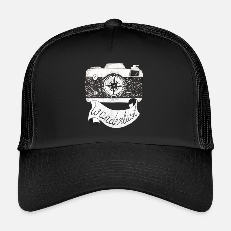 Kompass-Kamera in Fotografengeschenk - Trucker Cap - Schwarz/Schwarz