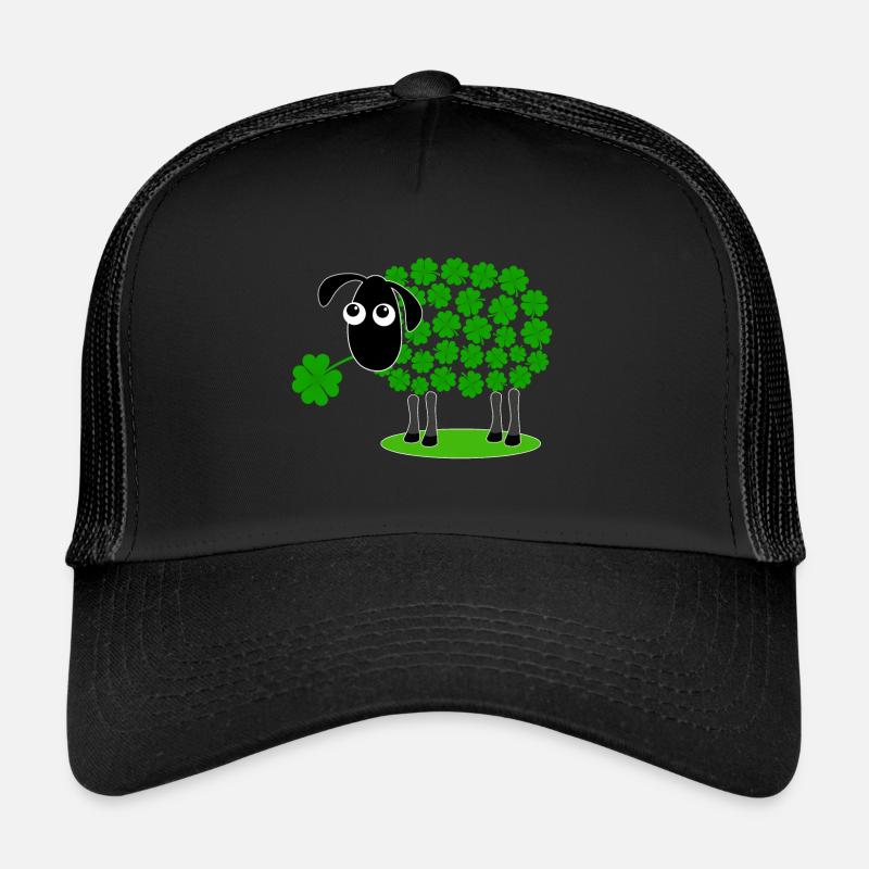 Sheep with shamrock - shamrocks wool gift Trucker Cap