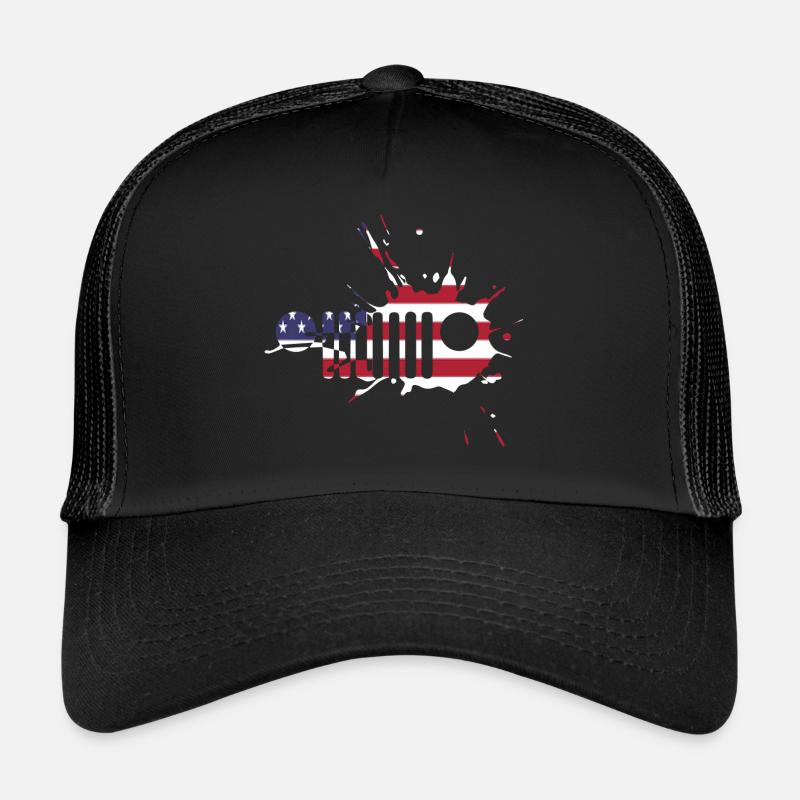Mud Grill American Jeep - Trucker Cap - Schwarz/Schwarz