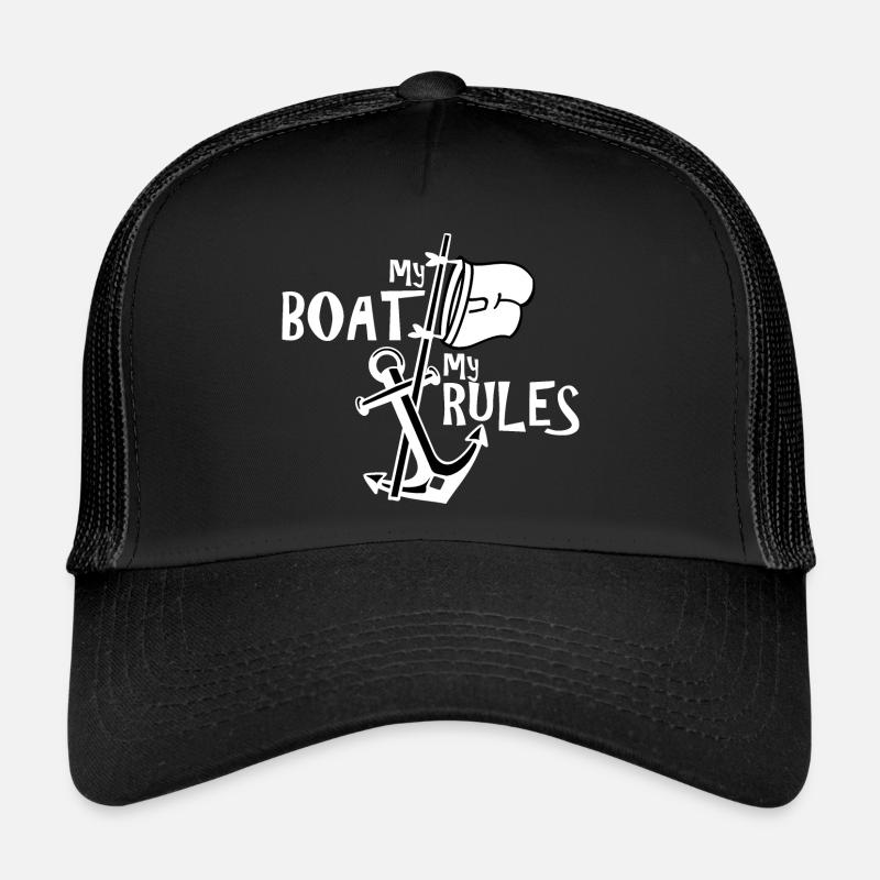MY BOAT MY RULES CAPTAIN Trucker Cap