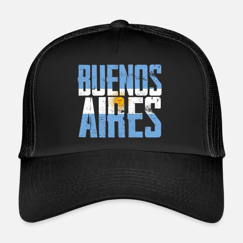 Buenos Aires Argentinien - Trucker Cap - Schwarz/Schwarz