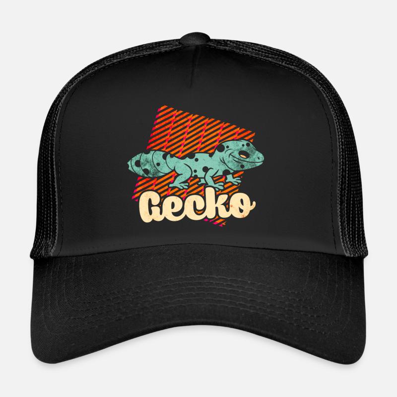 Gecko - Trucker Cap - Schwarz/Schwarz