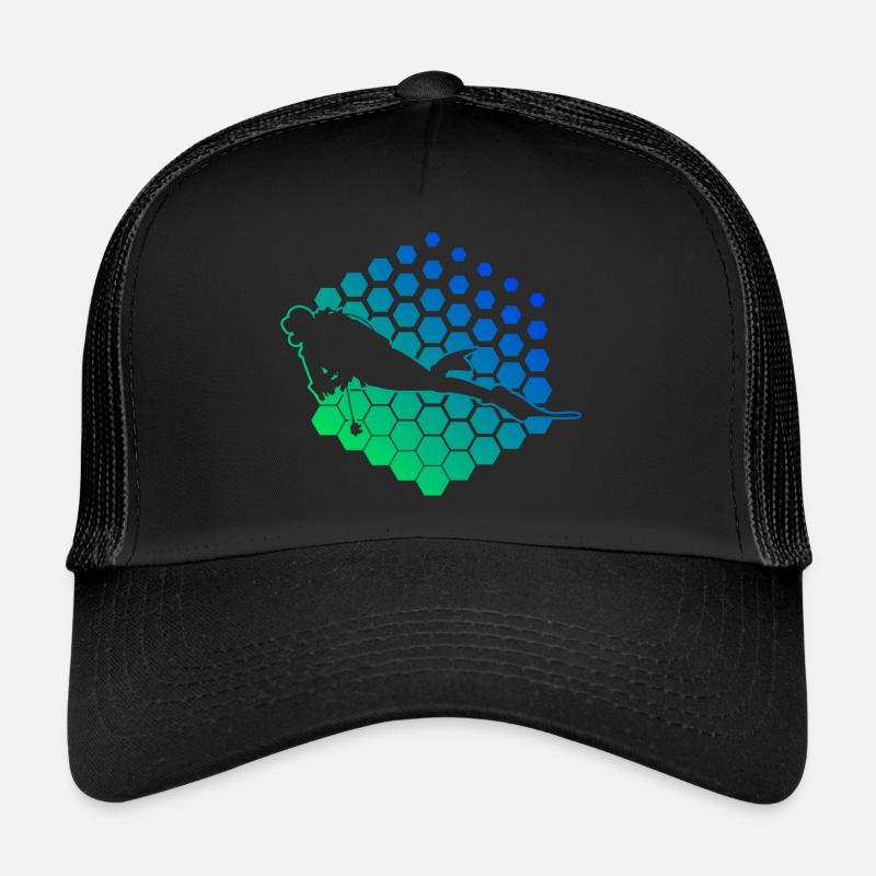 Plongée Plongeuse Tauchen Tauchen Plongée Libre Casquette trucker 