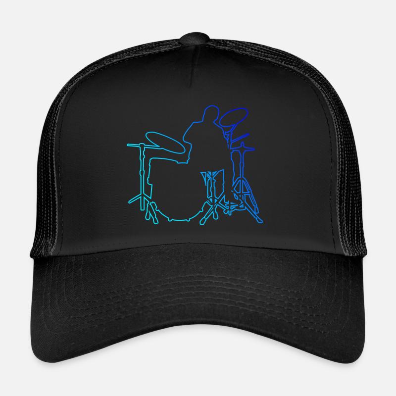 Drumming Drum Kit Drums Drummer Trucker Cap