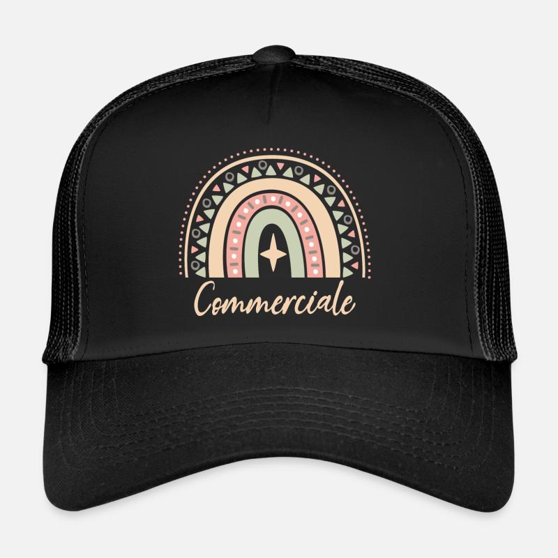 Cadeau Commerciale. Boho Rainbow commerciale. Casquette trucker 