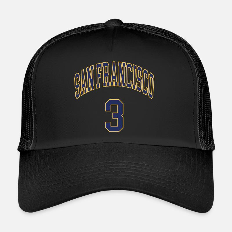 San Francisco 3 - Trucker Cap - Schwarz/Schwarz