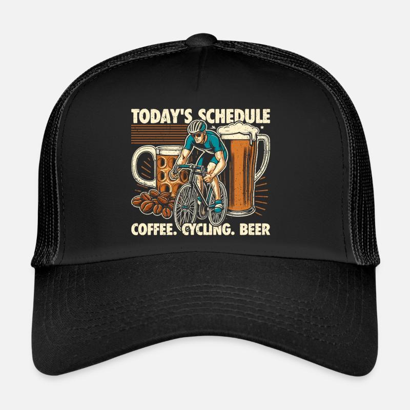 Das heutige Programm - Kaffee, Radfahren und Bier Trucker Cap
