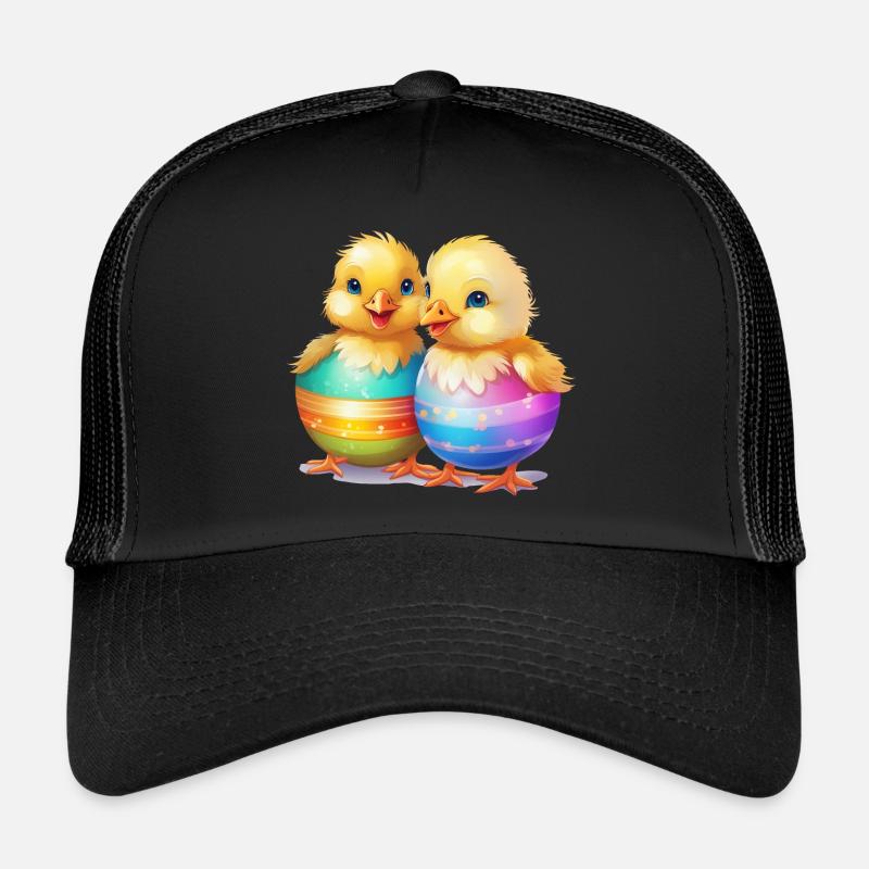 Pâques, Poussin, Oeuf De Pâques, Pâques, Drôle, Mignon Casquette trucker 