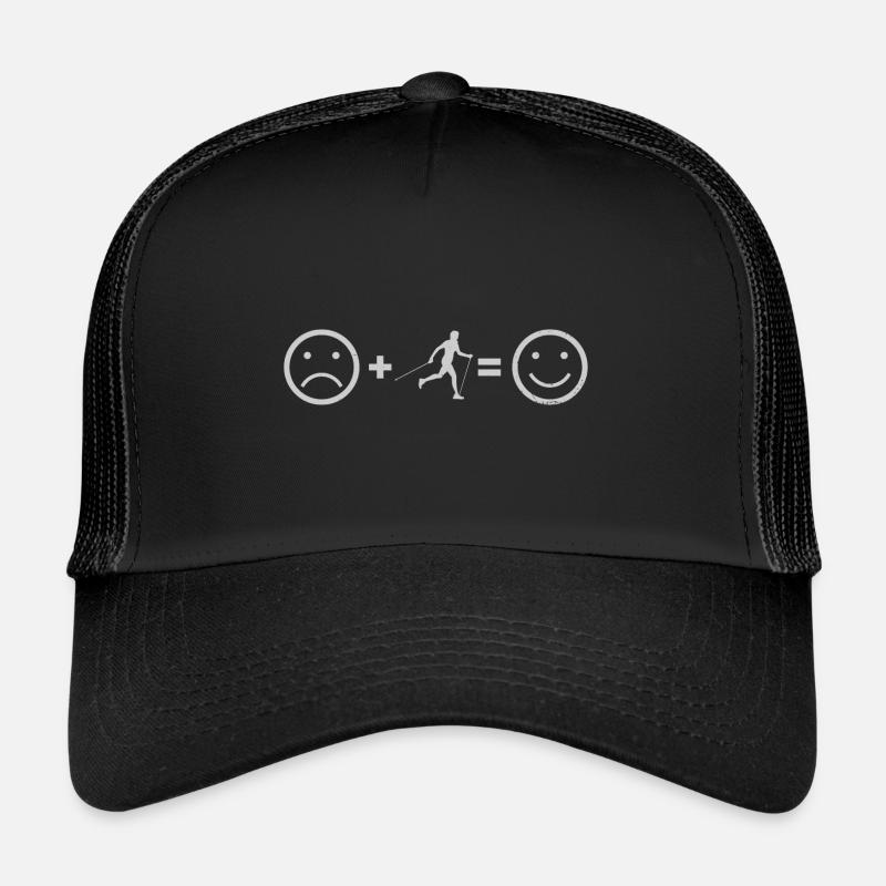 Walker Herren Nordic Walking Walken Nordic Walker - Trucker Cap - Schwarz/Schwarz