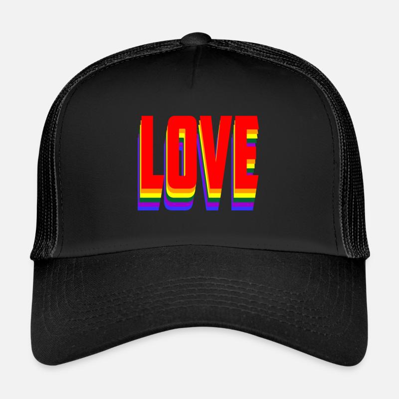 Love - Trucker Cap - Schwarz/Schwarz