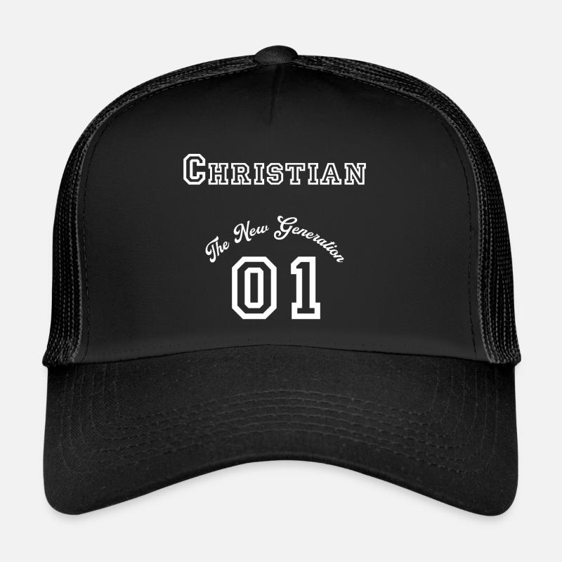 First name Christian - white Trucker Cap