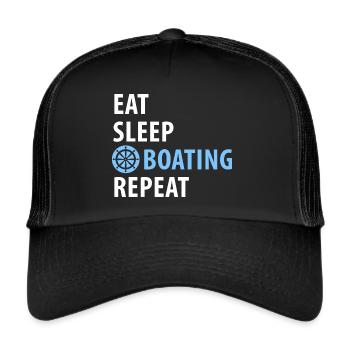 Steering wheel, boating, water sports - Trucker Cap - black/black - Front