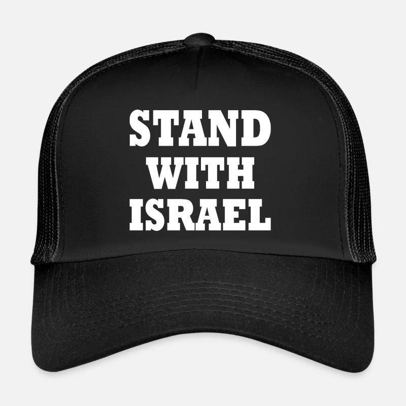 Stand with israel - Trucker Cap - Schwarz/Schwarz