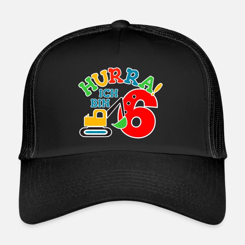 6. Geburstag Bagger Trucker Cap
