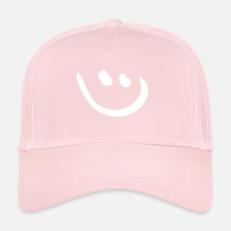 Sourire heureux blanc Casquette trucker 