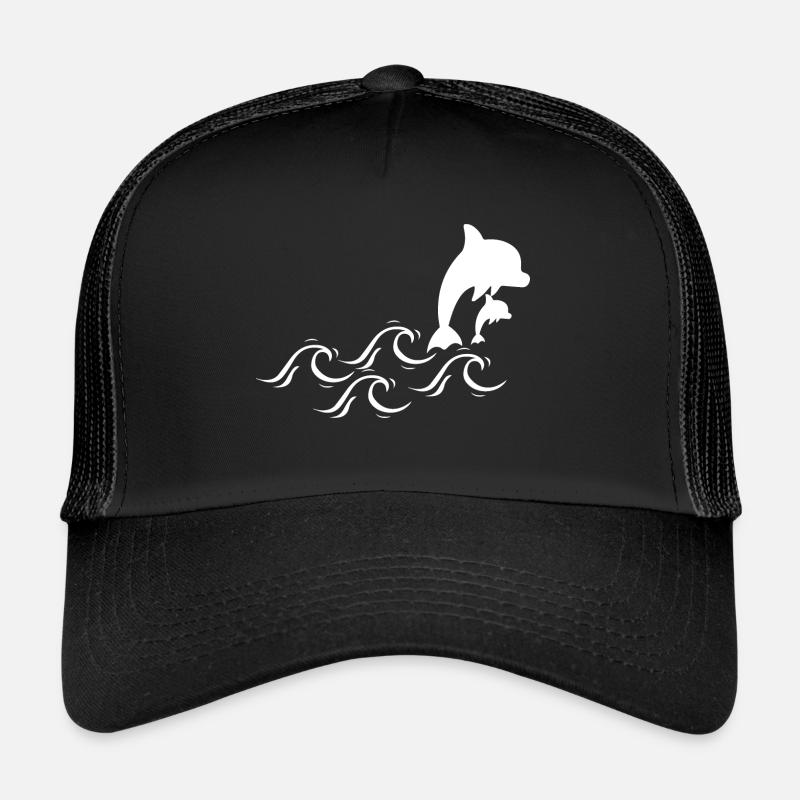 Dauphins - Casquette trucker  - noir/noir