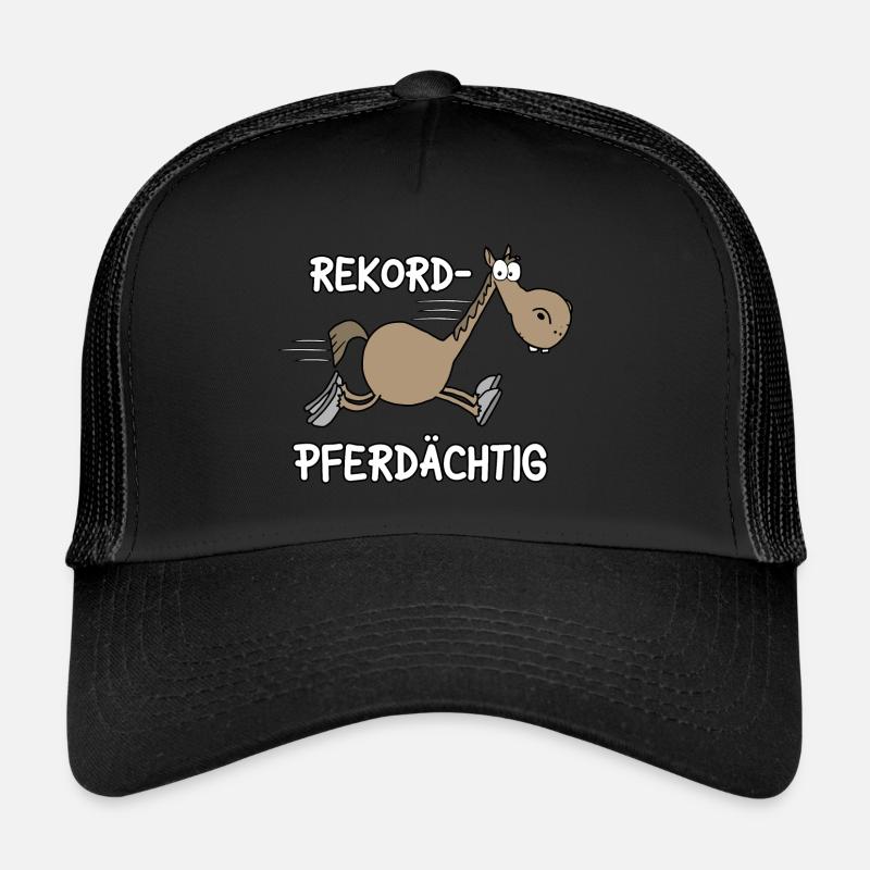 Rekord Pferdächtig - Trucker Cap - Schwarz/Schwarz