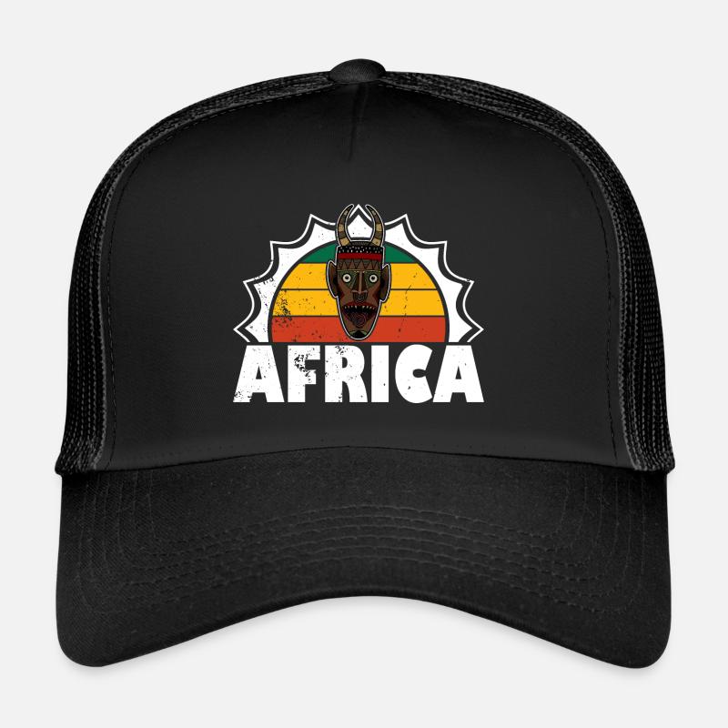 Afrika Maske Afrikanisch Afro Geschichte Trucker Cap