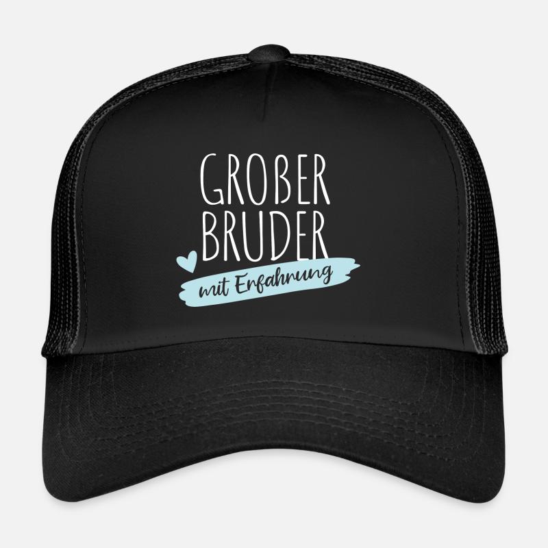Großer Bruder mit Erfahrung - Trucker Cap - Schwarz/Schwarz